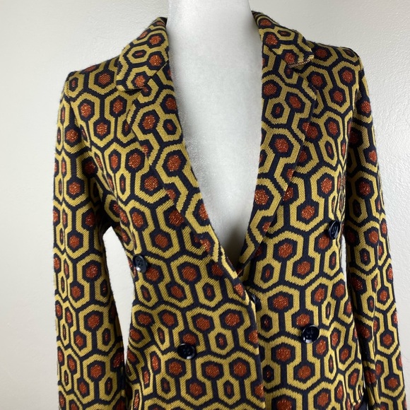 Geometric Patterned Blazer - Multicolor - Picture 8 of 16